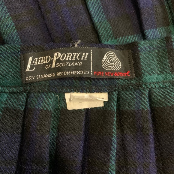 Vintage Laird Portch Scotland Kilt Tartan Plaid Wool Skirt - Picture 11 of 13
